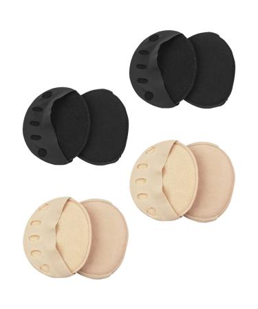 MILISTEN 4 Pairs Toe Topper Socks Ball of Foot Liner Covers Toe Half Socks Forefoot Pads Toe Separating Correction Socks Cushions for High Heels Flats