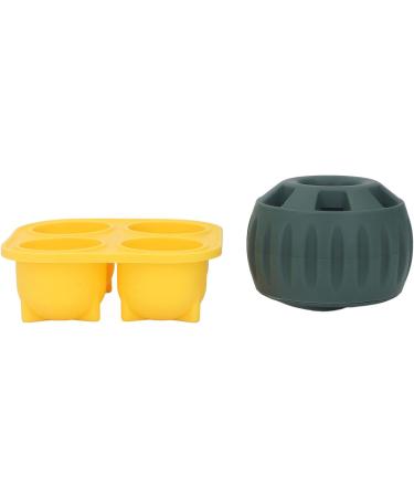 2pcs Puppy Treat Tray Mold Reusable Dog Fillable Treat Tay for Small Dogs Easy to Fill with Wet FoodYogurtPeanut Butter (Yellow Quadrate Green Round) - Buy Online on GoSupps.com