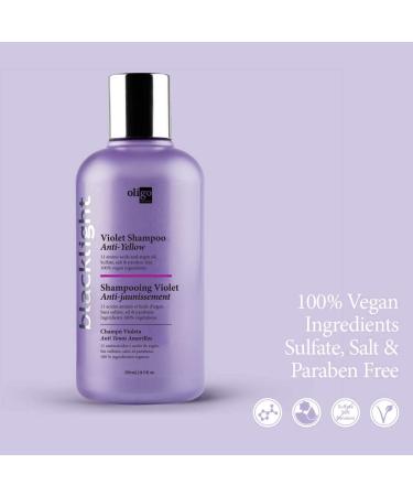 Oligo Blacklight Violet Shampoo - Sulfate Free Purple Shampoo for Color Treated Hair | Toner for Blonde Hair - Removes Brassy Tones | Paraben Free & Ideal for Bleached Hair - Buy Online on GoSupps.com