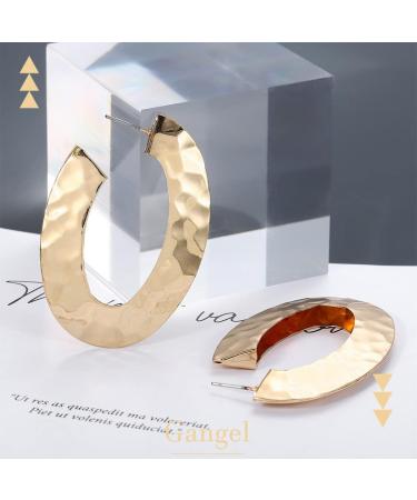 Gangel Gold Large Circle Hoop Earrings for Women | Stylish Dangler Studs - Perfect for Any Occasion - Buy Online on GoSupps.com