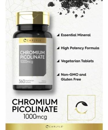 Ultra Chromium Picolinate 1000mcg | 360 Tablets by IKJ - Premium Quality Chromium Supplement - Buy Online on GoSupps.com