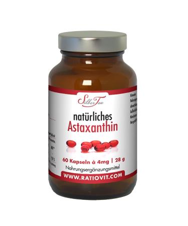 Silver tau Astaxanthin softgels 60 capsules 4mg Pure natural astaxanthin Microalge haematococcus pluvialis Strong antioxidant effect Vitamin E