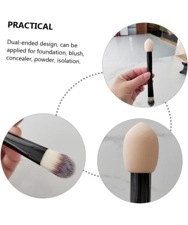 Ipetboom Double-ended Makeup Brush Foundation Brush Women Travel Kit Sponge Tools Women Makeup Tool Portable Makeup Brush Makeup Blending Brush Miss Plastic Double Head Cosmetics - Buy Online on GoSupps.com