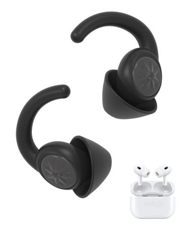 NRR 33dB Ear Plugs for Sleeping Noise Cancelling Reusable Silicone Earplugs for Noise Reduction Hearing Protection Ear Plugs for Focus Study Work Sleep - Black Black-0301