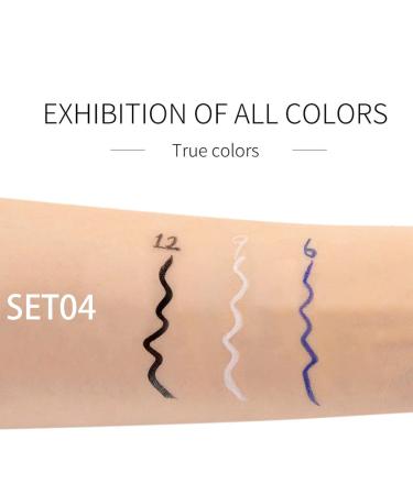 Waterproof 3Pcs Blue White Black Colored Eyeliner Set for Long-Lasting Colorful Eye Makeup - Buy Online on GoSupps.com