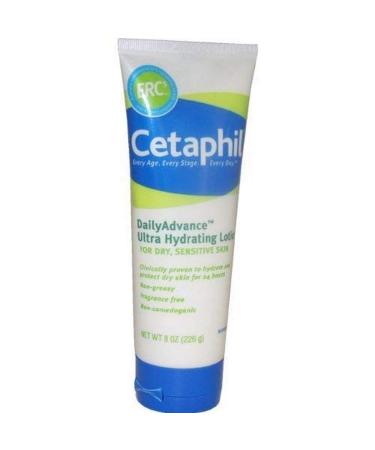 Cetaphil DailyAdvance Ultra Hydrating Lotion for Dry/Sensitive Skin 8 oz with shea butter (packaging may vary)