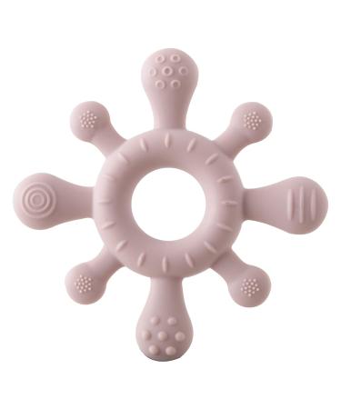 Arudyo Baby Teething Toy Silicone Teether Ring - BPA Free Sensory Teether for Babies (White) - Buy Online on GoSupps.com