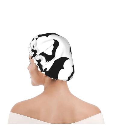 Halloween Bats Printed Waterproof Shower Cap for Women - Fits All Head Sizes and Hair Textures - Buy Online on GoSupps.com