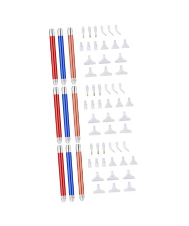 Healeved 9 Sets Nail Art Drill Pen Nail Beads Picker Tip Nail Rhinestone Pen Diamond Nailkindy Embroidery Manicure Supplies Blue Color Nail Pen Nail Gems Shine 5d Rhinestones Aluminum Alloy