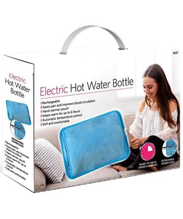 Vivo Rechargeable Electric Hot Water Bottle Bed Hand Warmer Massaging Heat Pad Cozy Blue