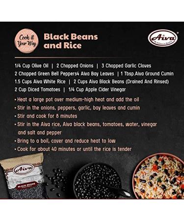Aiva Black Beans 10 LB - Sproutable Black Turtle Beans | Frijoles Negros | Non GMO - Buy Online on GoSupps.com