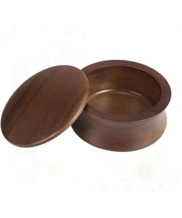 Buy Ipetboom Wooden Shaving Bowl for Men - Wet Shaving Essentials with Lid & Brush | Travel-Friendly Design - Buy Online on GoSupps.com