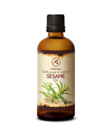 Sesame oil 100ml - sesameum indicum - mexico - natural and pure oil - cold -pressed and refined - for beauty - body - cosmetics - hair - massage sesame oil