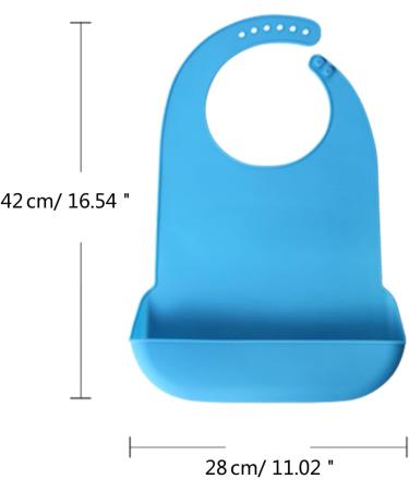 Psdndeww Practical Silicone Bib Washable Eating Aid Dining Protector Solid Feeding Burp Cloth Drooling Bib For Adults Seniors Gray - Buy Online on GoSupps.com