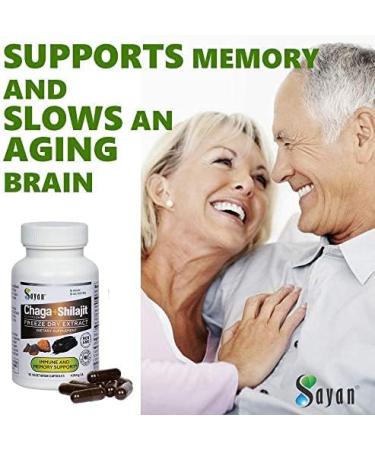 Sayan Mushroom Power Immune Boost Bundle - Chaga with Shilajit & 7 Mushroom Extract Capsules - Mushroom Supplement for Immune Support Energy and Antioxidant Defense (90 Capsules Each) - Buy Online on GoSupps.com