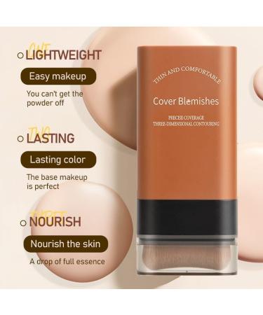 FLLUOUZH 2025 Korean Hydrating Lightweight Foundation Stick with BuiltIn Brush Flawless Eraser Foundation Stick Full Coverage & Waterproof Longwear Makeup for Natural Skin Tone 01 - Buy Online on GoSupps.com