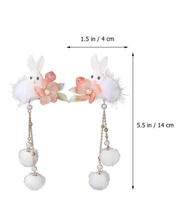 2023 Chinese New Year Plush Bunny Hair Clips - Cute Animal Hair Accessories for Women and Girls | Easter Gifts - Buy Online on GoSupps.com