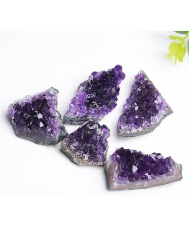 Natural Crystal Rough 1PC 60-80g Natural Raw Purple Brazilian Amethyst Stone Quartz Crystal Cluster Geode Specimen Home Decor Craft Ornament - Buy Online on GoSupps.com