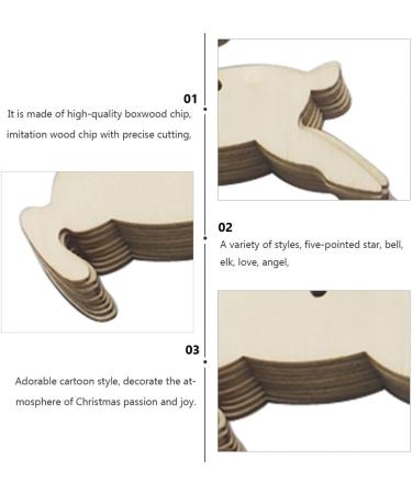 ABOOFAN 50pcs Christmas Tree Pendant Household Wooden Circle Child As Shown 8X8CM - Buy Online on GoSupps.com