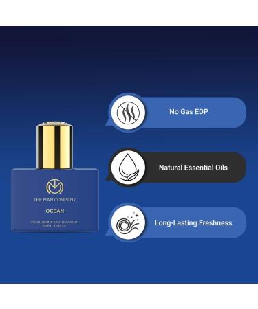 The Man Company Ocean Perfume for Men | Premium Luxury Long lasting Fragrance Spray | Eau De Perfume -30ml - Buy Online on GoSupps.com