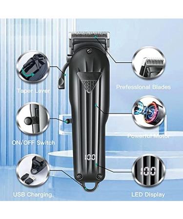 Buy Professional LED Hair Clippers - Adjustable Powerful Electric Trimmer & Beard Cutter - Rechargeable & Portable Hair Cutting Kit - Buy Online on GoSupps.com