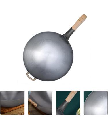 Yalych Stainless Steel Frying Pan Cooking Pan Nonstick Skillet Saute Pan with Wooden Handle Kitchen Utensil for Home Kitchen Restaurant Camping Grey 32cm Frying pan (Color : Grey Size : 61X36X9CM) 61X36X9CM Brown grey - Buy Online on GoSupps.com