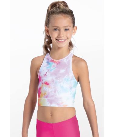 Balera Girls Ombr Crop Top for Dance - Sleeveless Crew Neck, High Support - Watermelon Medium - Buy Online on GoSupps.com