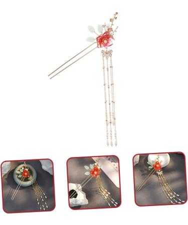 minkissy Antique Hair Clasp Hair Picks Bridal Hairpin Stick Wedding Chignon Retro Hair Fork Tassel Hair Bun Hair Bun Stick Wedding Headpiece for Bride Hair Stick Miss Vintage Alloy - Buy Online on GoSupps.com