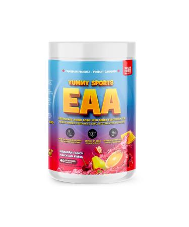 Yummy Sports EAA Supplement Powder Pre Workout Powder - Keto-Friendly Gluten-Free Sports Nutrition Pre-Workout Powder for Men & Woman - 360g 40 Servings - Fruit Punch