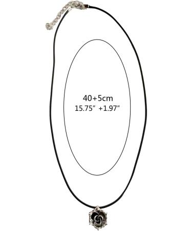 Buy Oralgo's Colorful Flower-Shaped Necklace | Irregular Sun Trailer | Black Rope Collarbone Chain - Stylish Leather Cord Alloy Jewelry - Buy Online on GoSupps.com