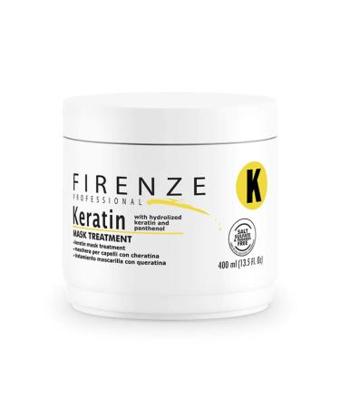 Firenze Professional Keratin Mask Hair Treatment (salt sulfate & paraben free) 13.5 oz with Free Red Gift Bag