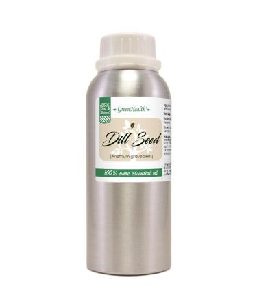 Dill Seed 8 fl oz (237 ml) Aluminum Bottle w/Plug Cap 100% Pure Essential Oil GreenHealth