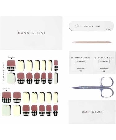 DANNI & TONI 28 Semi Cured Nail Wraps | Soft Self-Adhesive Gel Stickers | Salon-Quality Manicure Set - Buy Online on GoSupps.com