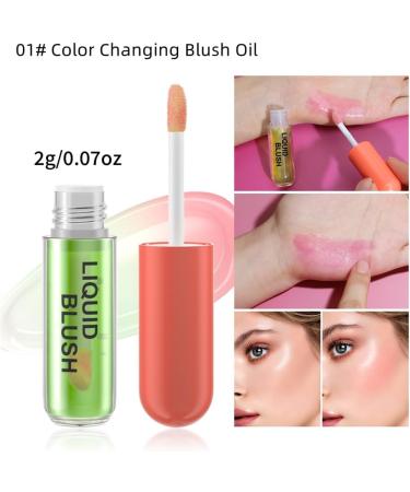 Color Changing Blush Oil Liquid Blush Oil for All Skin Tones Waterproof Blush Dewy & Natural Finish Long Lasting Formula - Buy Online on GoSupps.com