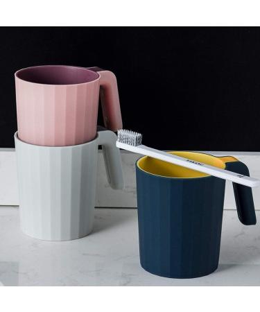 LHTC ZZB Double-Layer Tooth Brushing Cup Set - Stylish Pink Mouthwash & Toothbrush Holder for Couples - Creative Household Wash Cup - Buy Online on GoSupps.com