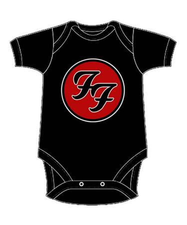 Foo Fighters Baby Growing Ff Band Logo New Official Black 0 To 24 Months Size XX Large (24 months) Black One Size