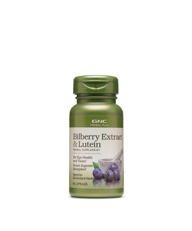 GNC Herbal Plus Bilberry Extract and Lutein, 60 Capsules, Herbs, Provides Eye Health and Vision Support 1