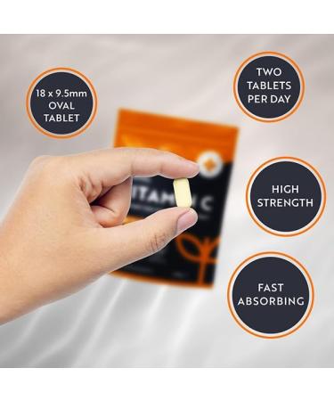 Vitamin C Tablets 1100mg 180 Premium Vegan and Vegetarian Tablets 3 Month Supply - High Strength Ascorbic Acid - Vitamin C for The Immune System - Letterbox Friendly - Made in The UK by Nutravita - Buy Online on GoSupps.com