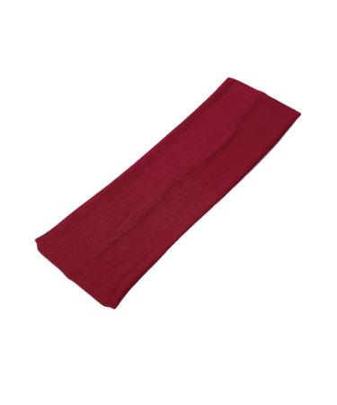 WESTEND CHOICE 7cm Wide Headbands Plain Stretchy Hairband Unisex Kylie Headband Bandeau Gym Exercise Headbands for Women & Men Soft Yoga Head Band (Burgundy)