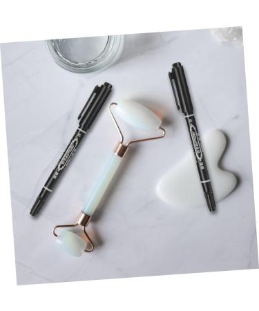 Mipcase 6pcs Eyebrow Marker Pen Waterproof Eyebrow Pencil Piercing Marking Pen Useful Pen Bicuspid 13.9x1.8cm Black - Buy Online on GoSupps.com