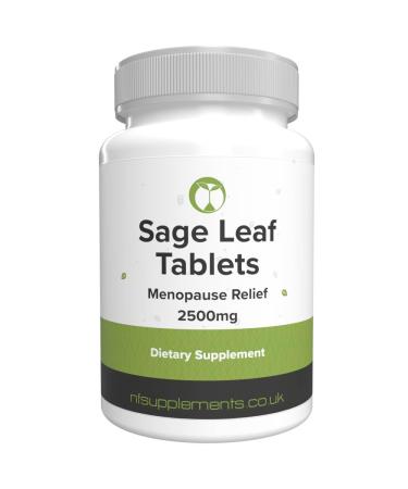 Sage Leaf Tablets for Menopause 2500mg | 500 Tablets | Supports Menopause & Perimenopause Symptoms for Women | Salvia Officinalis Vitamin Supplements (Prime 500 Tablets)