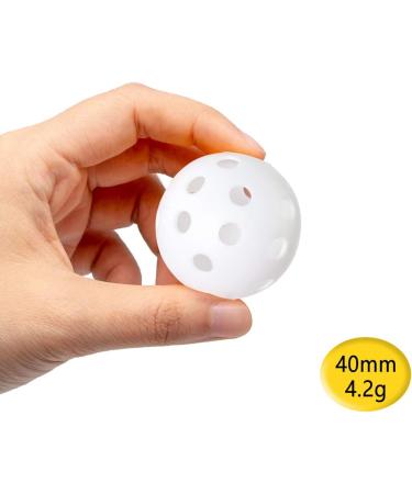 THIODOON Limited Flight Practice Golf Balls - 12 Pack White - Hollow Plastic Training Balls for Swing Practice - Colored Airflow Design - Ideal for Driving Range & Indoor Use - Buy Online on GoSupps.com