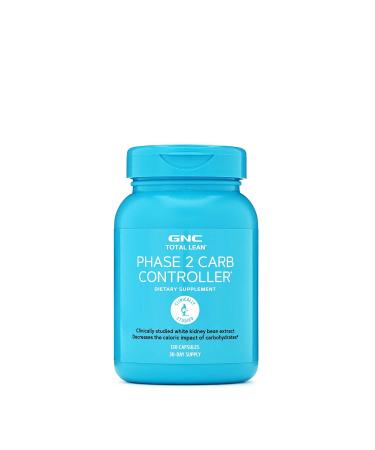 GNC Total Lean Phase 2 Carb Controller | Decreases Calorie Impact from Carbohydrates | 120 Capsules