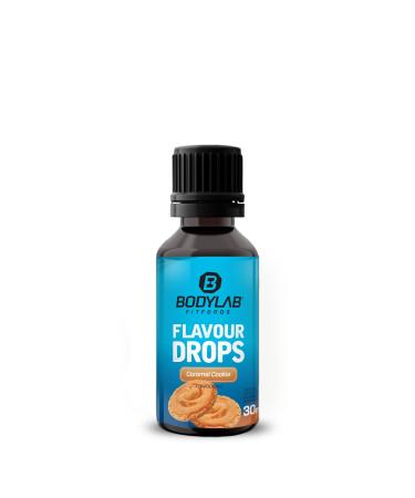Bodylab24 Flavor Drops 30ml of caramel cookie calorie-free sugar-free and fat-free aroma drops flavrops for sweetness of food coffee syrup drops of taste without artificial dyes