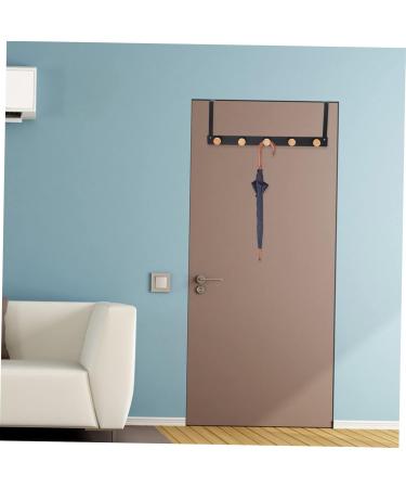 BRIGHTFUFU Rear Towel The Hook Rack Door Punch Back Over Home Organizer Hanging Clothing for 50X8cm Black - Buy Online on GoSupps.com