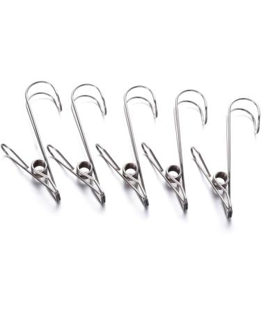 Zerodeko Stainless Steel Pegs 15 pcs Metal Steel Pegs Stainless Socks Blanket Clothes Clips Multifunctional Clothing Clamps - Buy Online on GoSupps.com