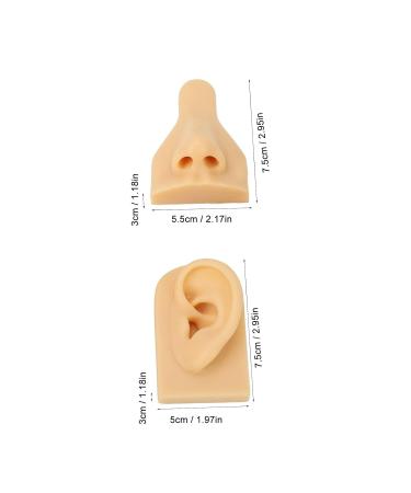 Buy Reusable Silicone Nose Model & Ear Nose Rings - Soft Simulation in Light Skin Color | International Shipping - Buy Online on GoSupps.com