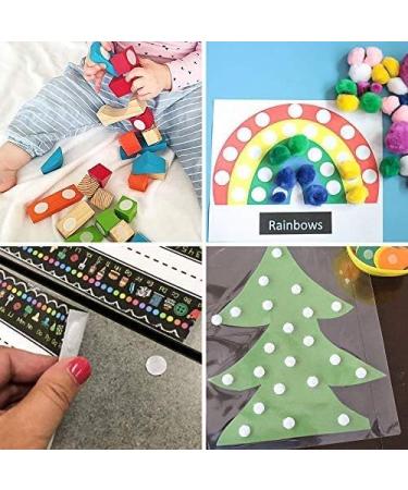 WXBOOM Self Adhesive Dots 1400pcs (700 Pairs) 0.79 Diameter White Hook & Loop Dots Sticky Back Coins 20mm for School Classroom Office Home 1.0.79-1400 - Buy Online on GoSupps.com