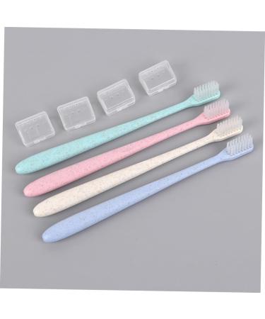 Buy Organic Charcoal Toothbrush Set - 16 Eco-Friendly Travel Toothbrushes with Caps - Household Care for Vegans - Buy Online on GoSupps.com