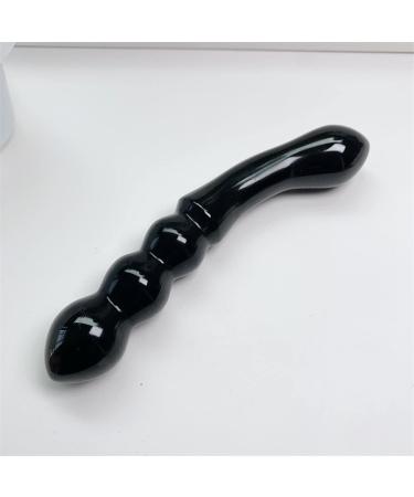 Natural Obsidian Yoni Massage Wand | Magic Crystal Face Pleasure Stick for Women | Black Obsidian Body Massage Cone - 1pc - Buy Online on GoSupps.com